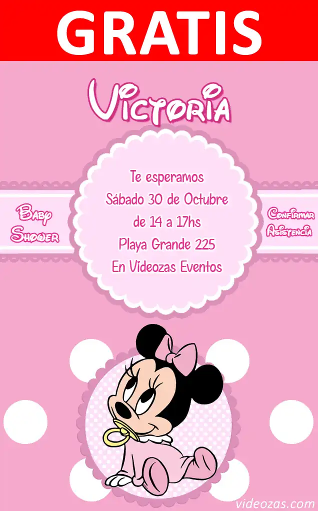 Invito Minnie GRATIS | Modificabile e Personalizzabile | Facile e Veloce | Crea Online Ora!