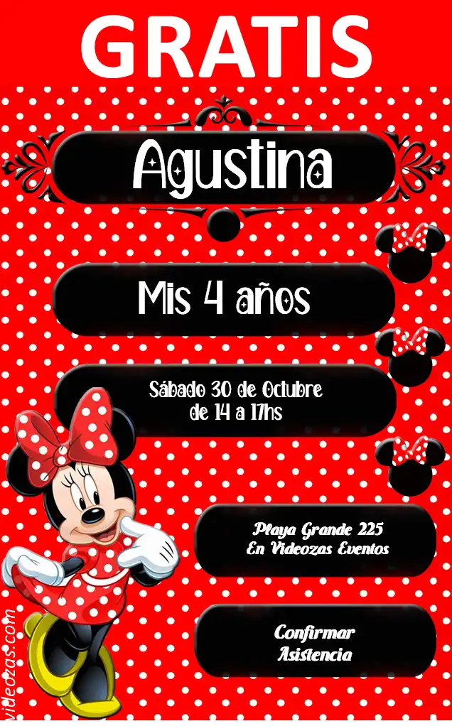 Invito di compleanno personalizzato gratis minnie_daisy 04