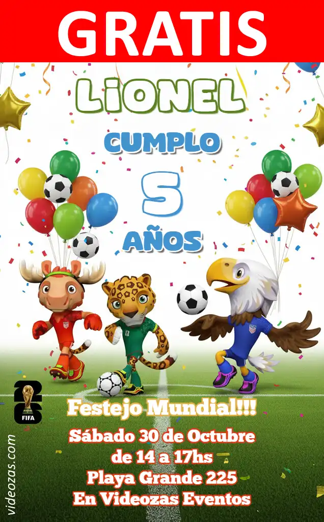 Invitación de cumpleaños personalizada gratis mundial_26 01