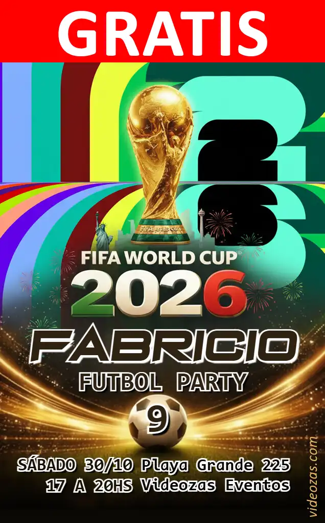 Invito FIFA Coppa del Mondo 2026 GRATIS | Modificabile e Personalizzabile | Facile e Veloce | Crea Online Ora!