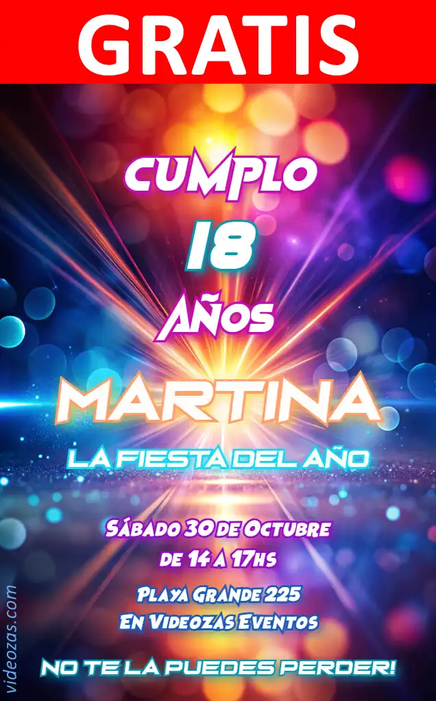 Convite de aniversário personalizado grátis neon_glow 02