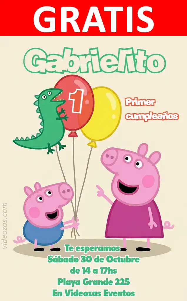 Convite de aniversário personalizado grátis peppa_pig_george 06