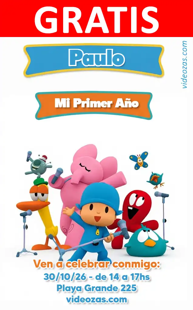 Invito Pocoyo GRATIS | Modificabile e Personalizzabile | Facile e Veloce | Crea Online Ora!