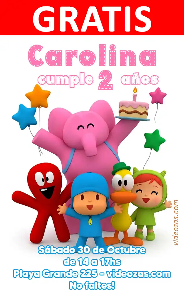 Invitación Pocoyo GRATIS | Editable y Personalizable | Fácil y Rápido | Hacer Online Ahora!