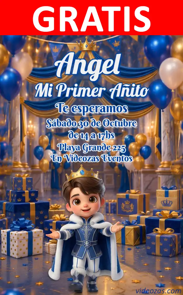 Invito di compleanno personalizzato gratis principe 01
