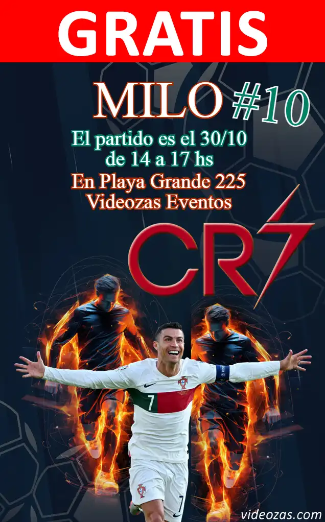 Invitación Cristiano Ronaldo GRATIS | Editable y Personalizable | Fácil y Rápido | Hacer Online Ahora!
