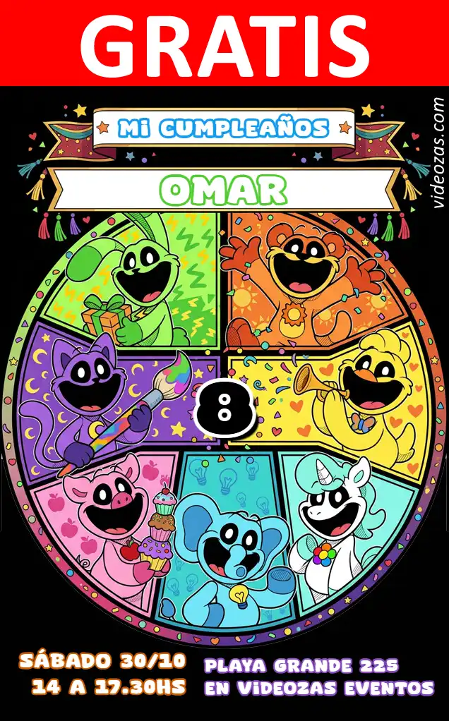 Convite Smiling Critters GRÁTIS | Editável e Personalizável | Fácil e Rápido | Faça Online Agora!