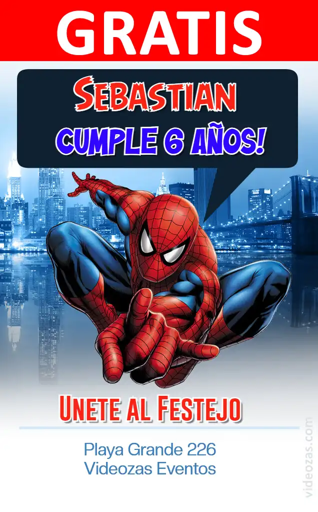 Invito Spider-Man GRATIS | Modificabile e Personalizzabile | Facile e Veloce | Crea Online Ora!
