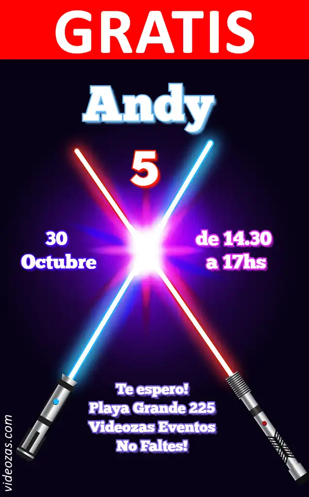 Invitación de cumpleaños personalizada gratis star_wars 01