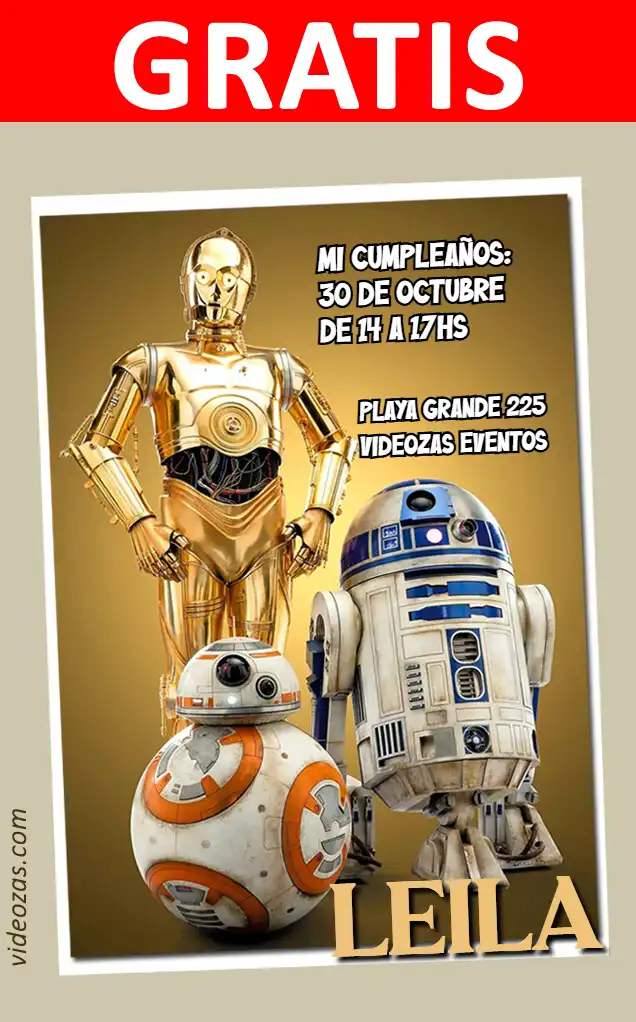 Invitación de cumpleaños personalizada gratis star_wars 02