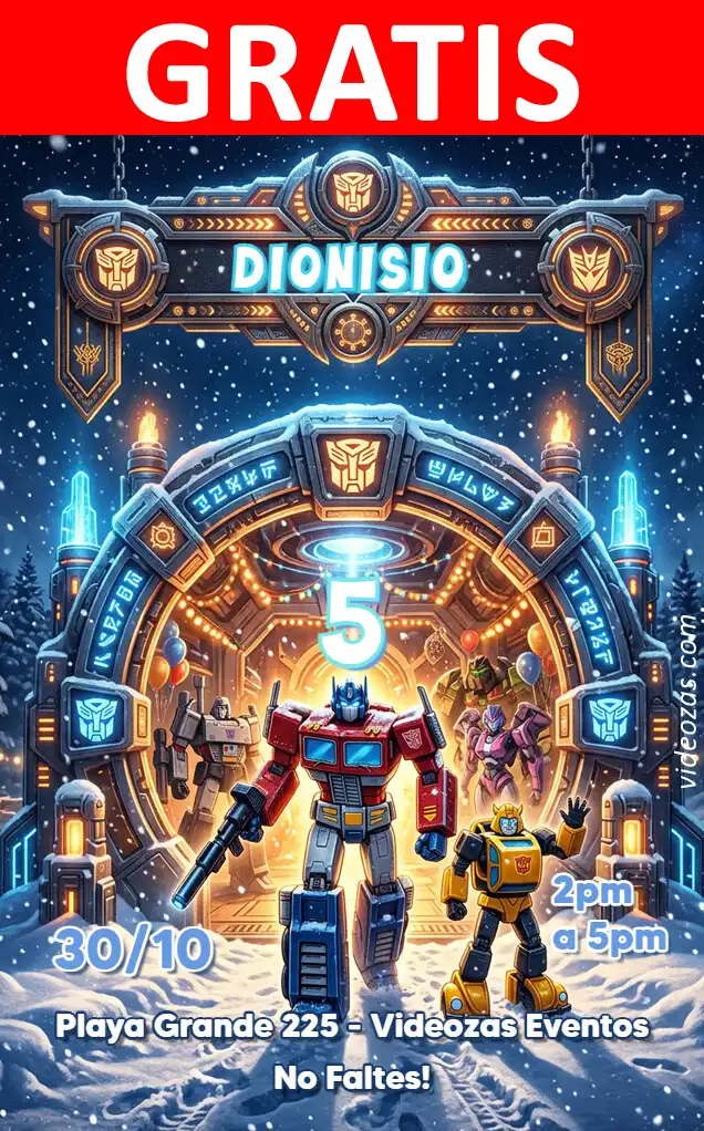 Convite Transformers GRÁTIS | Editável e Personalizável | Fácil e Rápido | Faça Online Agora!