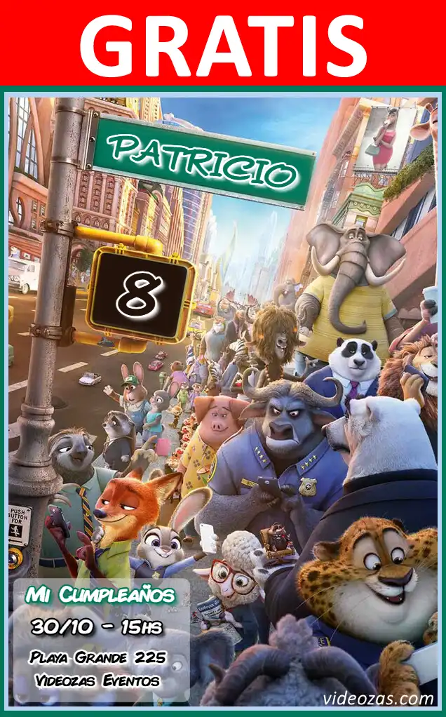 Invito Zootopia GRATIS | Modificabile e Personalizzabile | Facile e Veloce | Crea Online Ora!