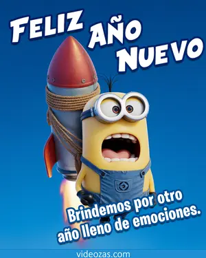 Saludo Año Nuevo lleno de Emociones Minion