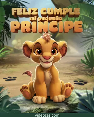 Saludo de Cumpleaños Príncipe Simba