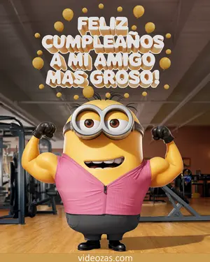 Saludo Cumpleaños Minion Groso