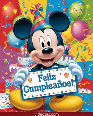 Saludo Cumpleaños Mickey Mouse 1