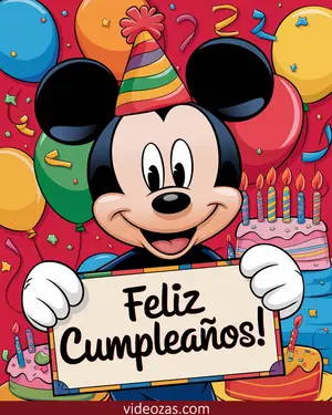 Saludo Cumpleaños Mickey Mouse 2