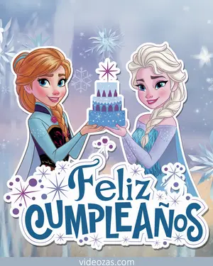 Saludo Cumpleaños Frozen Elsa y Anna