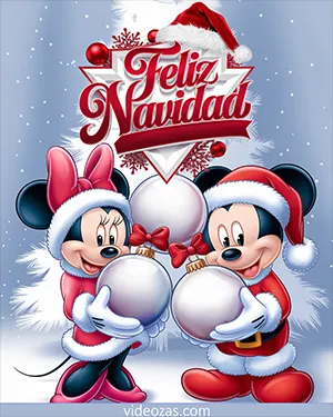 Saludo Navideño Mickey y Minnie