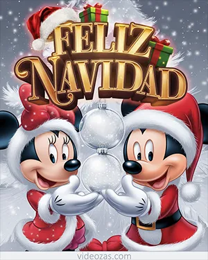 Saludo Navidad Mickey y Minnie Papá Noel