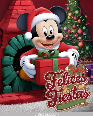 Saludo Navideño Mickey Santa