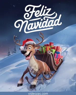 Saludo Navideño del Reno Rodolfo