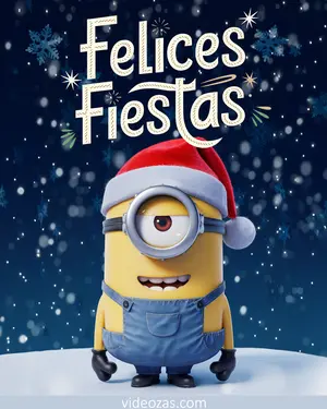 Saludo Navideño Minion Stuart