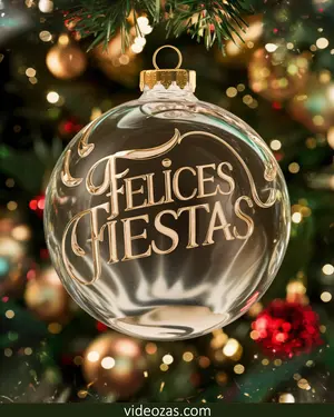 Saludo Navideño Adorno de Cristal