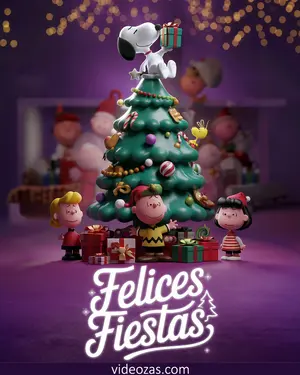 Saludo Navideño de Snoopy