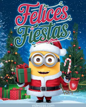 Saludo Navideño Minion Santa Clause