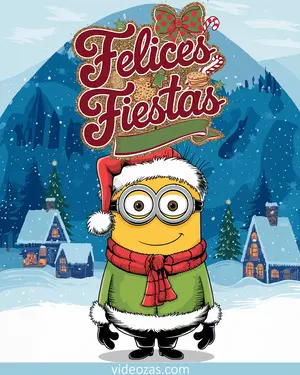 Saludo Navideño Minion Santa Grinch