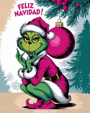 Saludo Navideño de la Señora Grinch