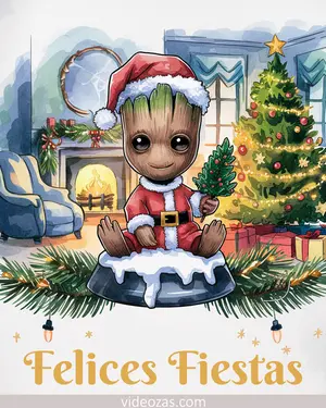 Saludo Navideño de Groot Papá Noel