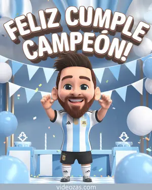 Saludo Cumpleaños Messi Campeón