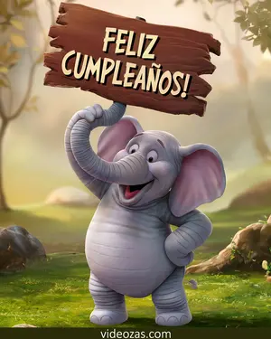 Saludo Cumpleaños Elefante Lumpy