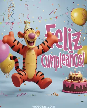 Saludo Cumpleaños Tiger de Pooh