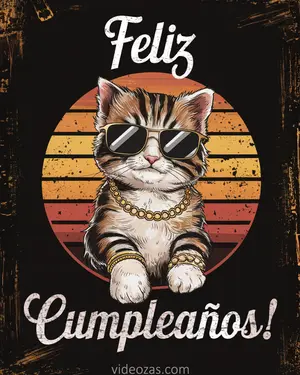 Saludo Cumpleaños Gato Rich